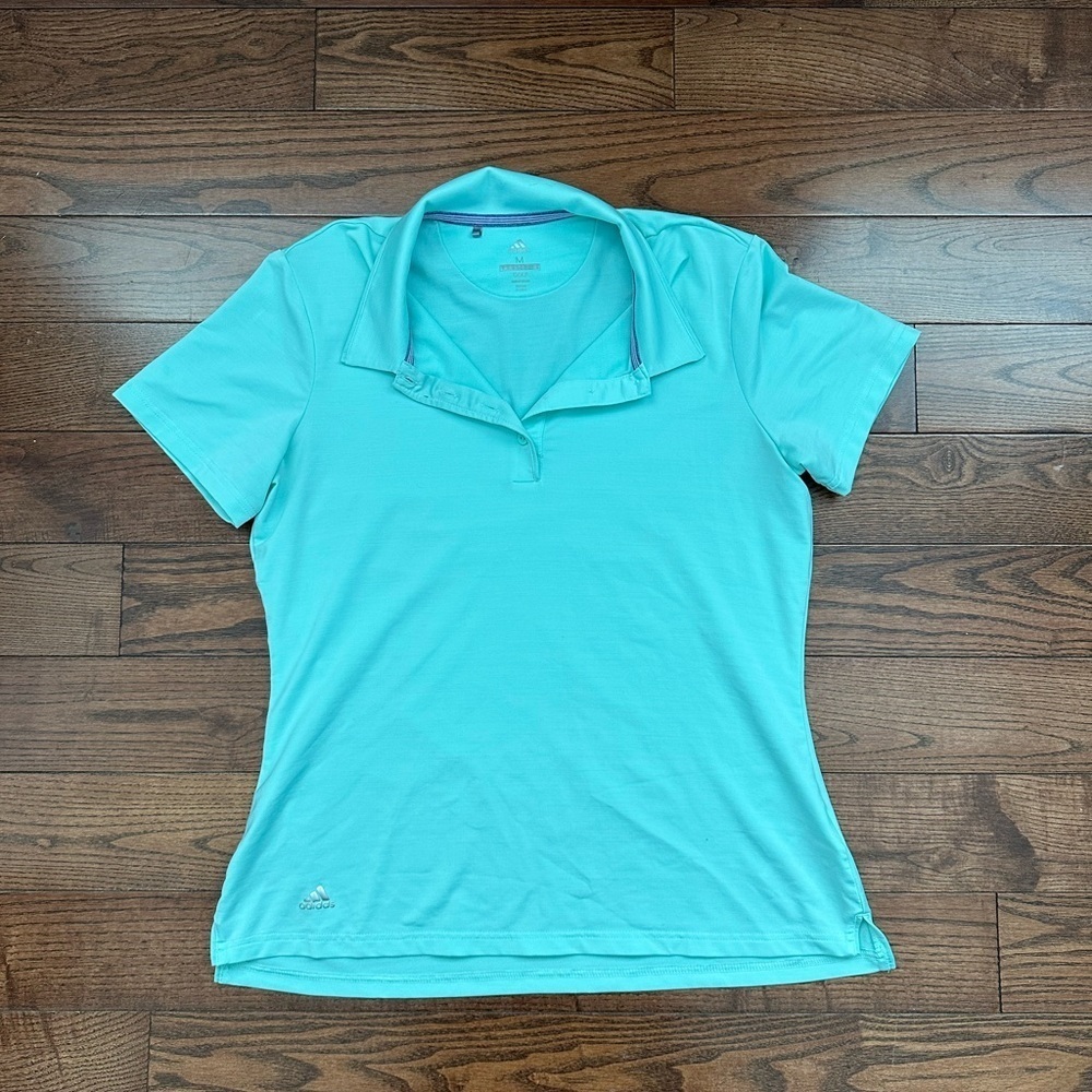 Adidas Women's Mint Green Polo Shirt - Picture 4 of 8